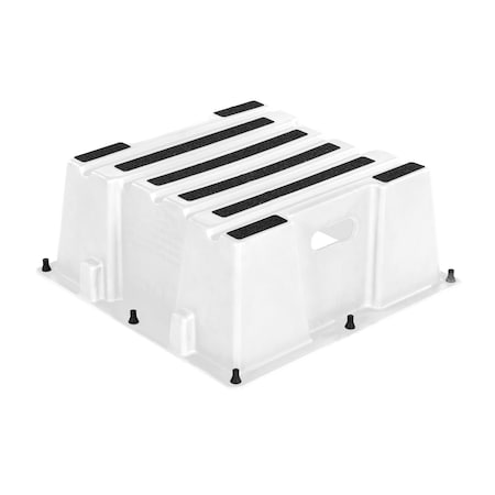Vestil 1 Steps, 10.5 Overall Height, Polyethylene, White SPN-1-WT
